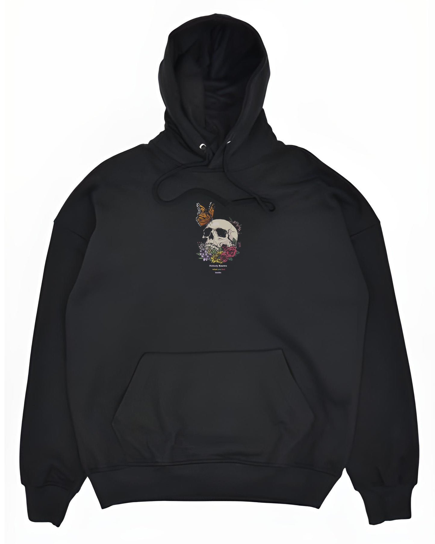 Skeleton Blossom Black Hoodie