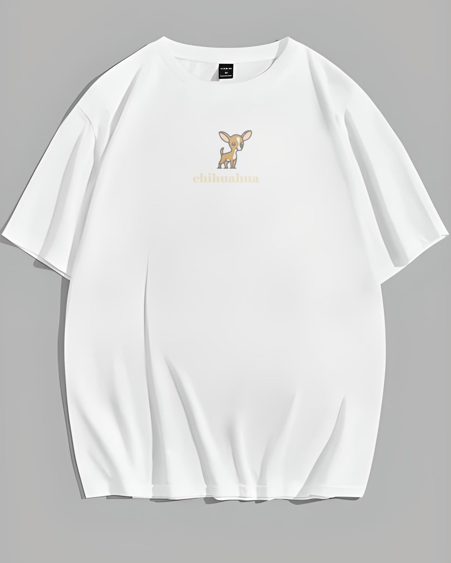 GANGSTAR DOG CHIHUAHUA WHITE OVERSIZED TSHIRT