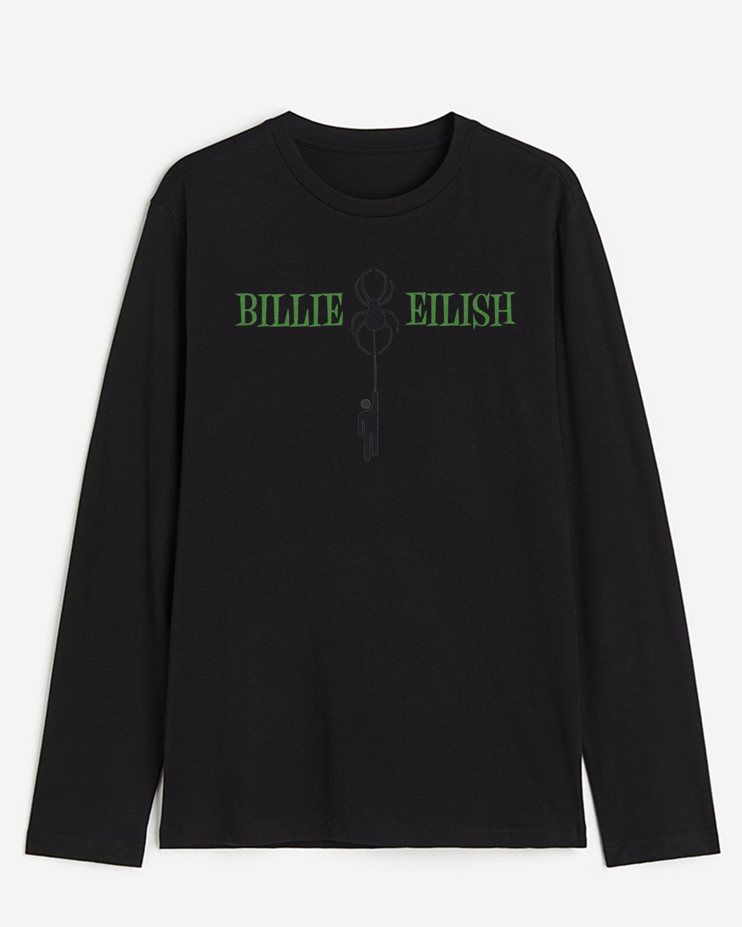 BILLIE EILISH MELODIUS MUSIC FULL SLEEVES BLACK T-SHIRT