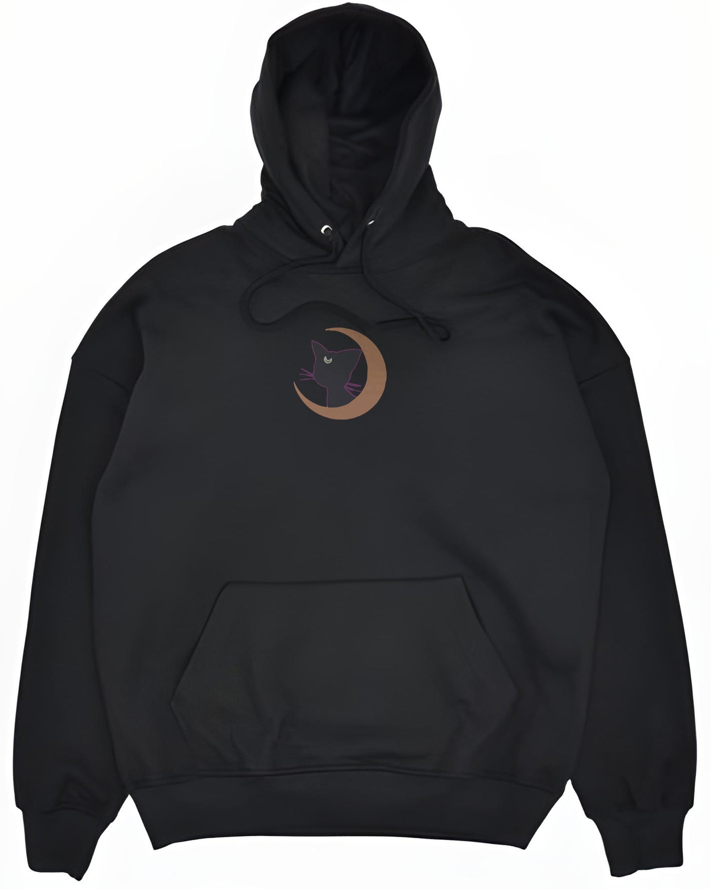 MIDNIGHT CAT MOONLIGHT BLACK HOODIE