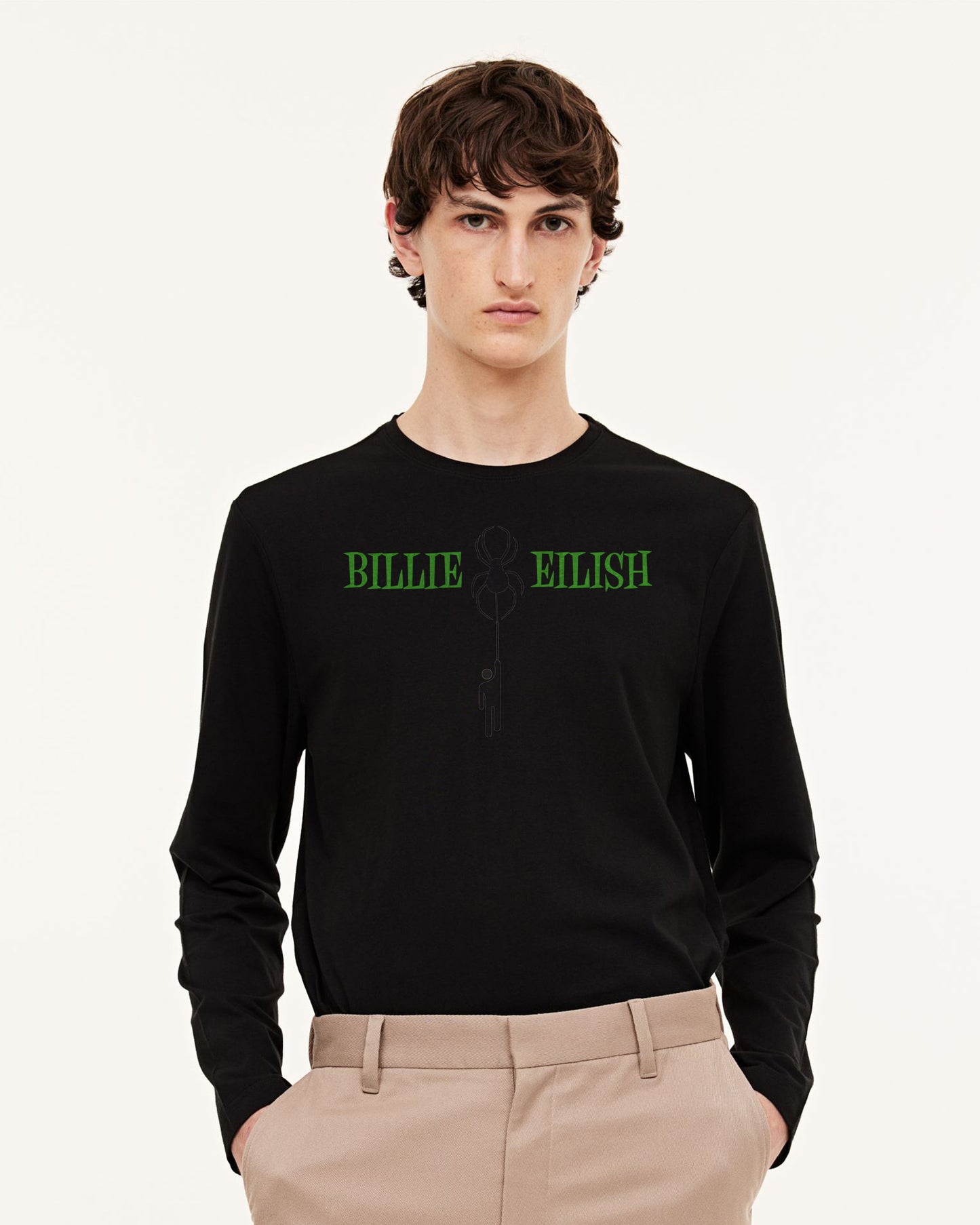 BILLIE EILISH MELODIUS MUSIC FULL SLEEVES BLACK T-SHIRT