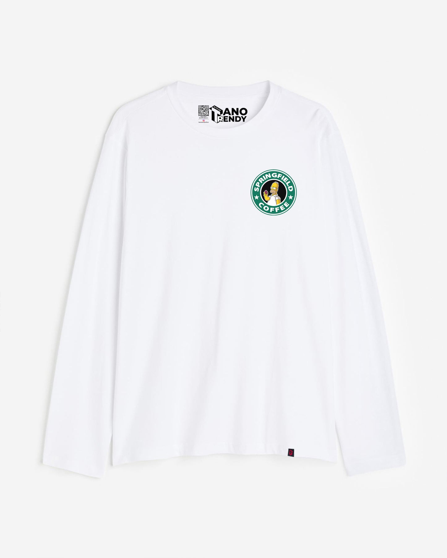 STARBUCKS Full-sleeve White T-shirt