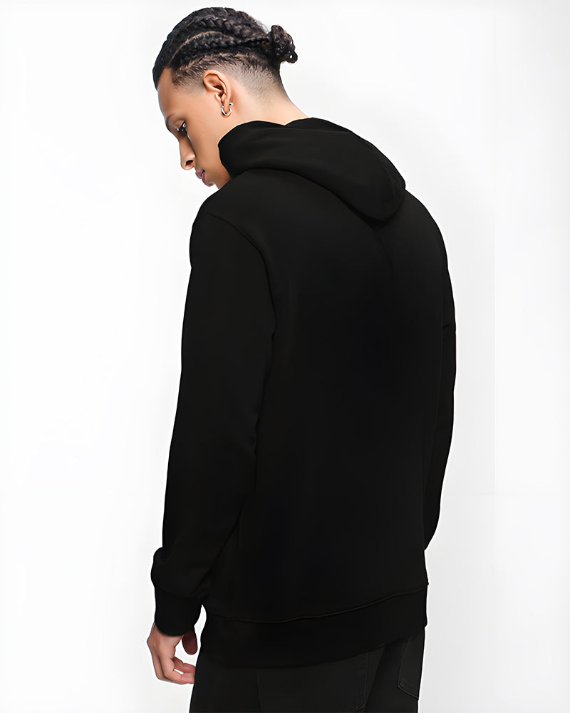 BEAUTIFUL CHAOS FULL SLEEVES BLACK HOODIE