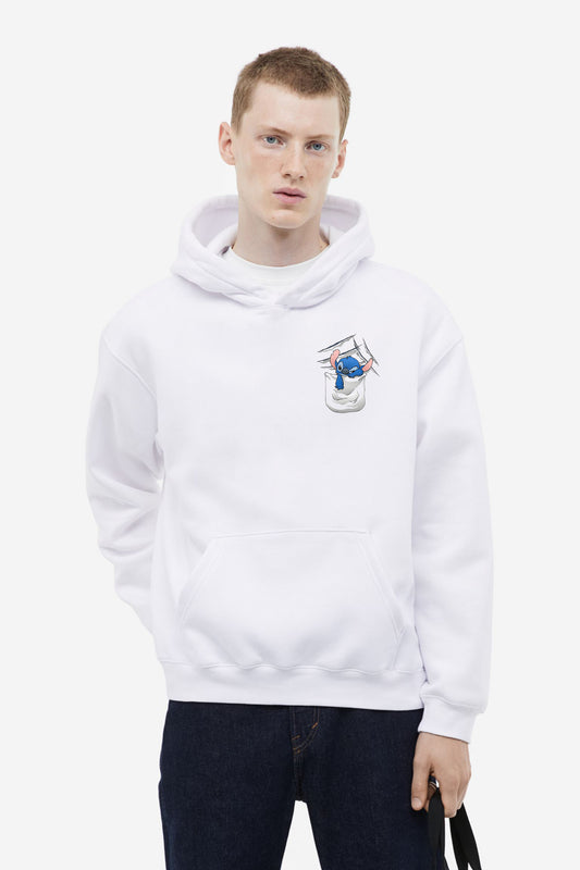 CUTE CARTOON WHITE HOODIE