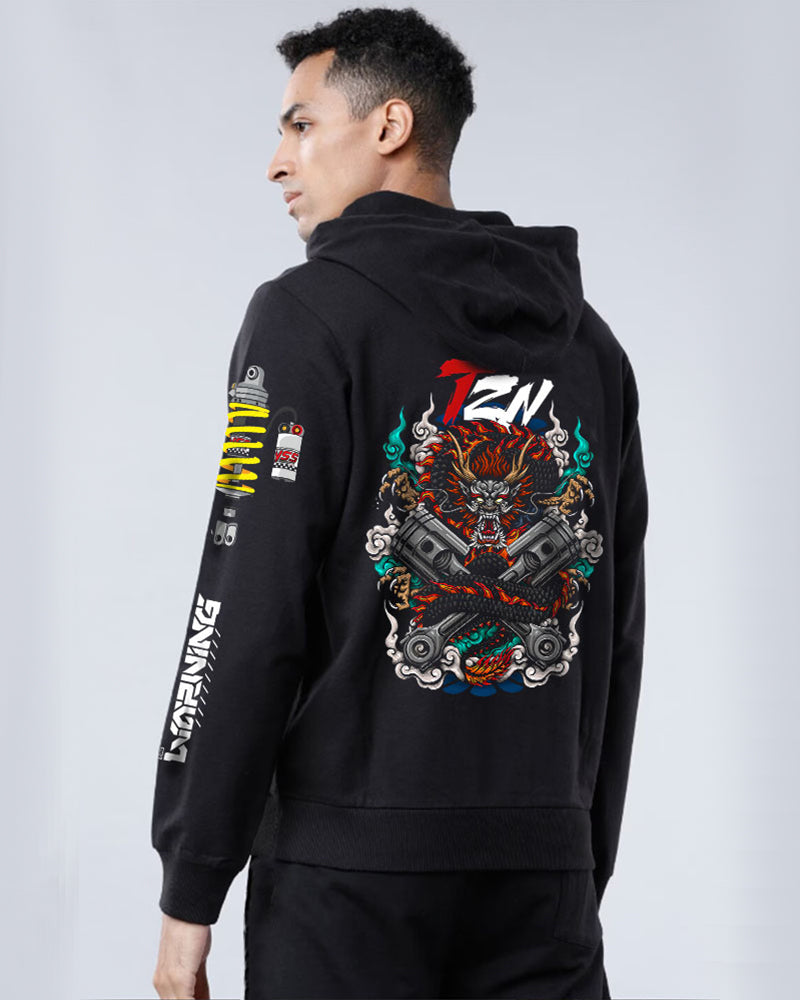 The Piston Monster Premium Hoodie Black