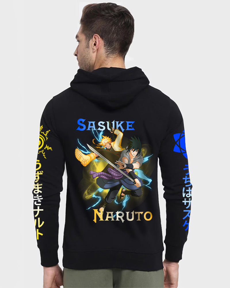 The Sasuke X Naruto Premium Hoodie Black