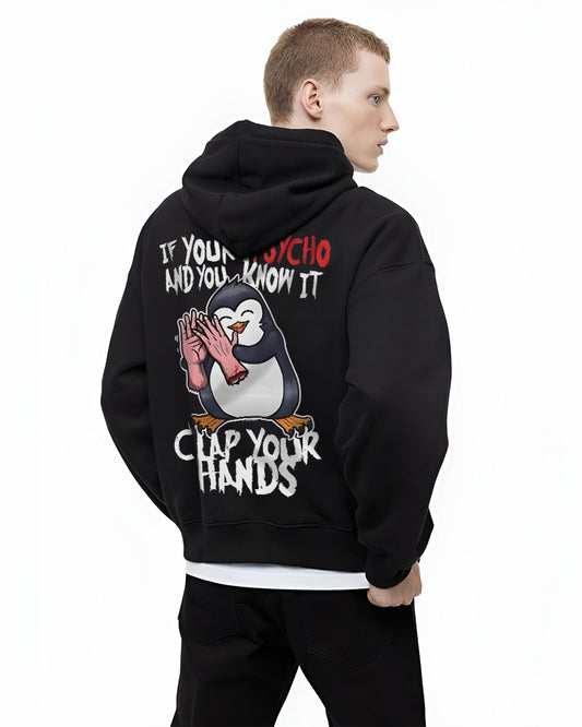 PSYCHO PENGUIN CLAP BLACK HOODIE