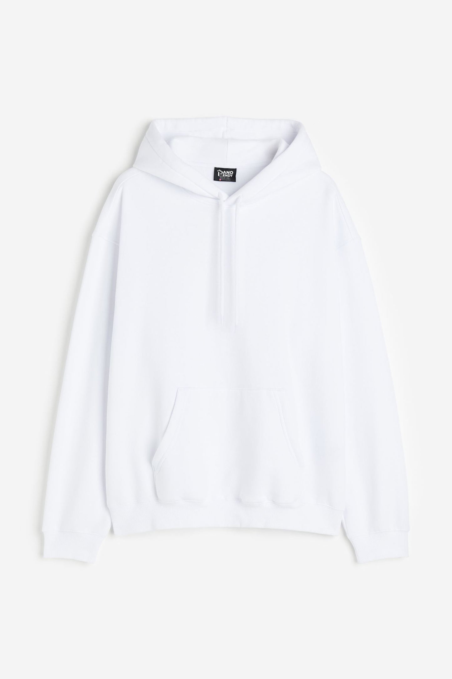 Solid Regular Fit Hoodie White