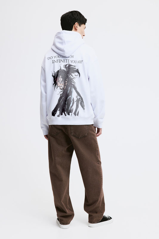 VAGABOND INFINITE ANIME WHITE HOODIE