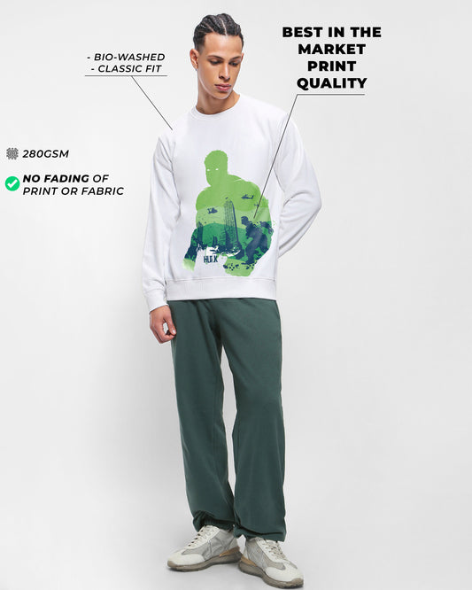 HULK MARVEL AVENGERS WHITE SWEATSHIRT