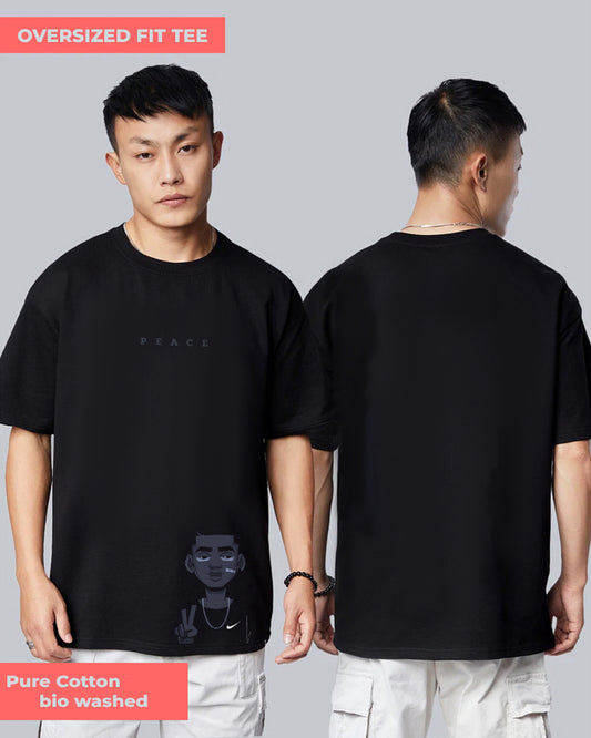 Peace Oversized Black T-shirt