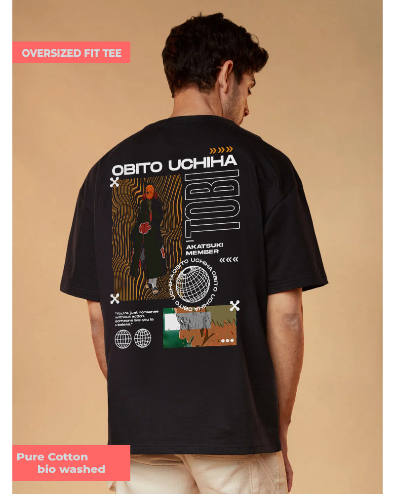 Obito Uchiha Oversized Black T-shirt