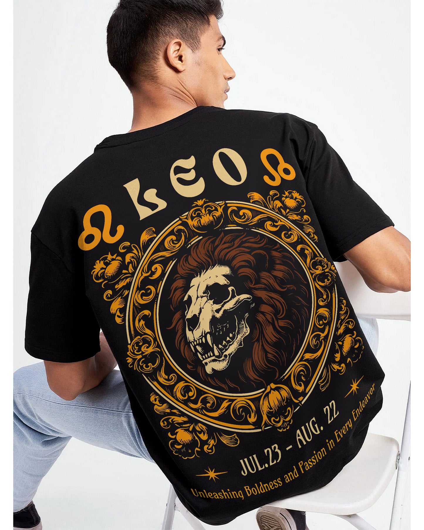 LEO OVERSIZED T-SHIRT BLACK 260GSM