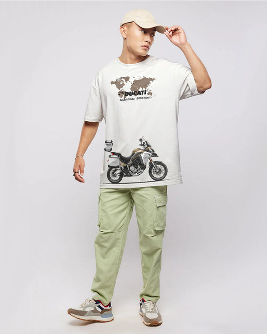 Ducati Printed Oversized Tee White