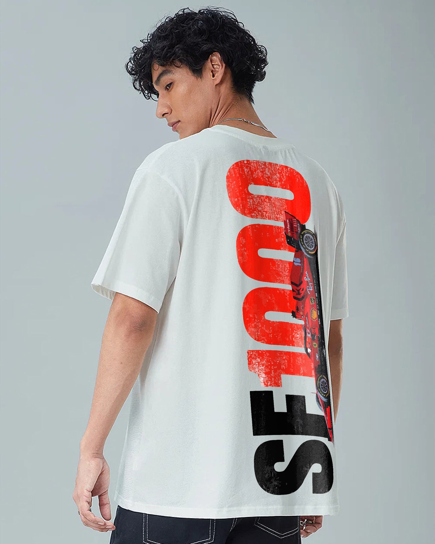 F1 Oversized White T-shirt