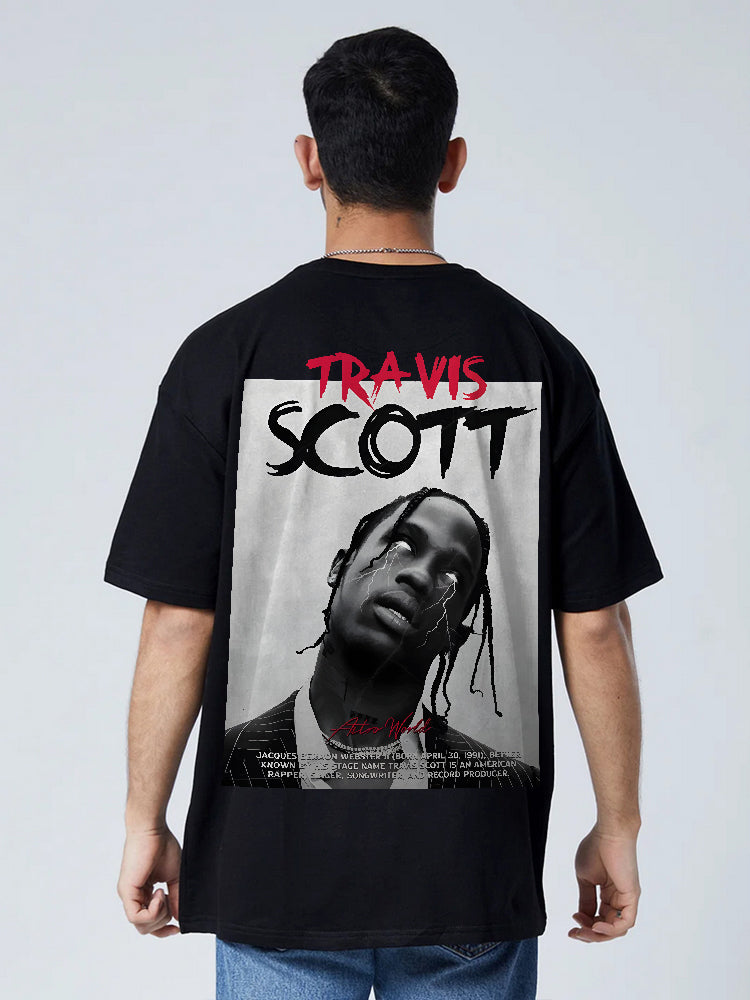 TRAVIS SCOTT OVERSIZED T-SHIRT BLACK 260GSM