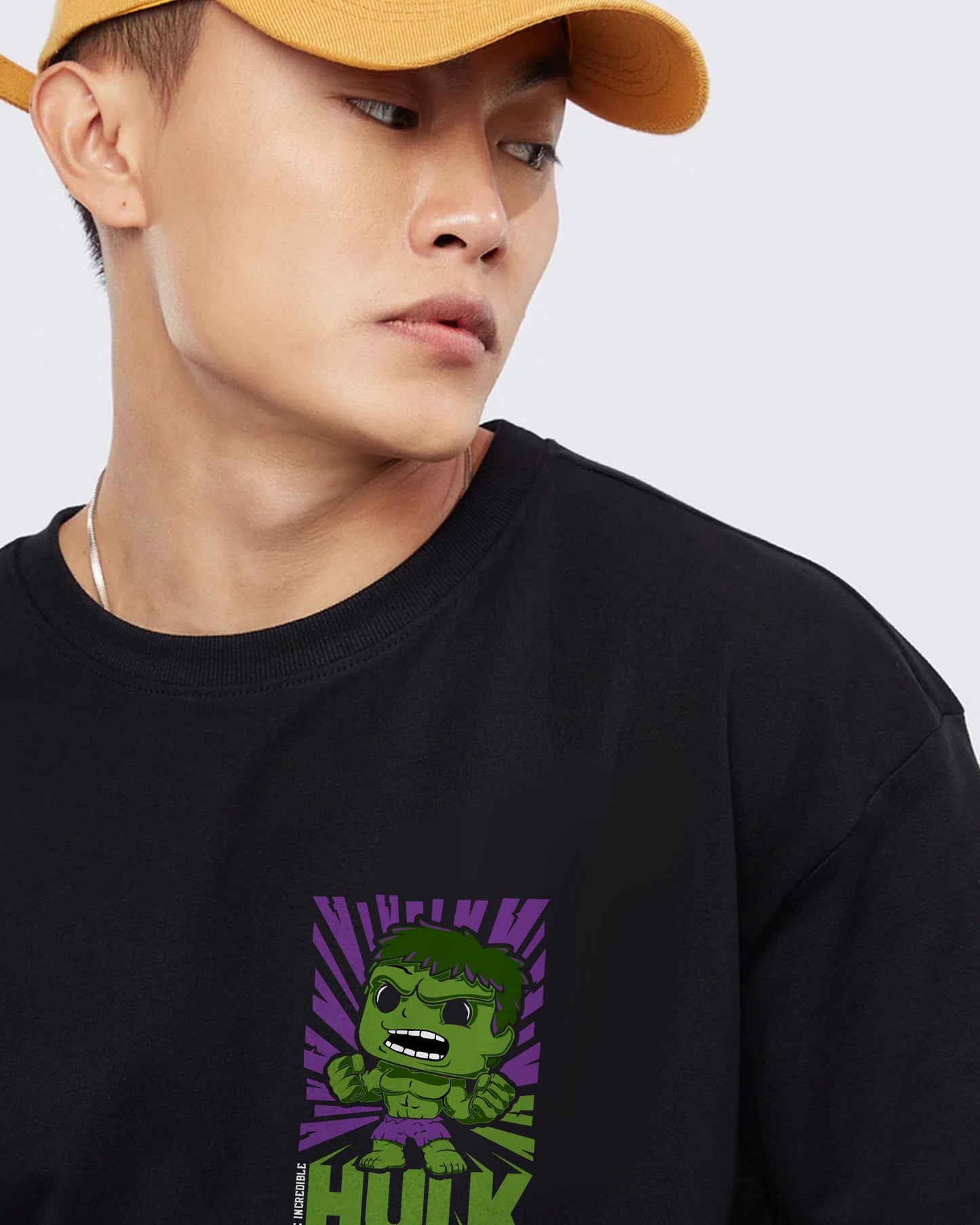 HULK MARVEL AVENGERS BLACK OVERSIZED T-SHIRT