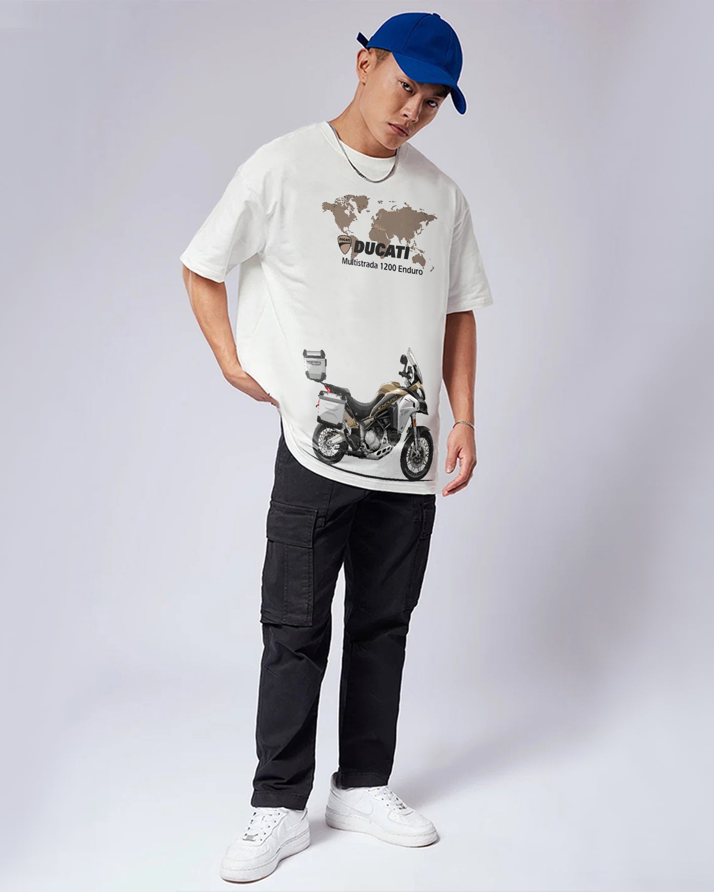 Ducati Printed Oversized Tee White