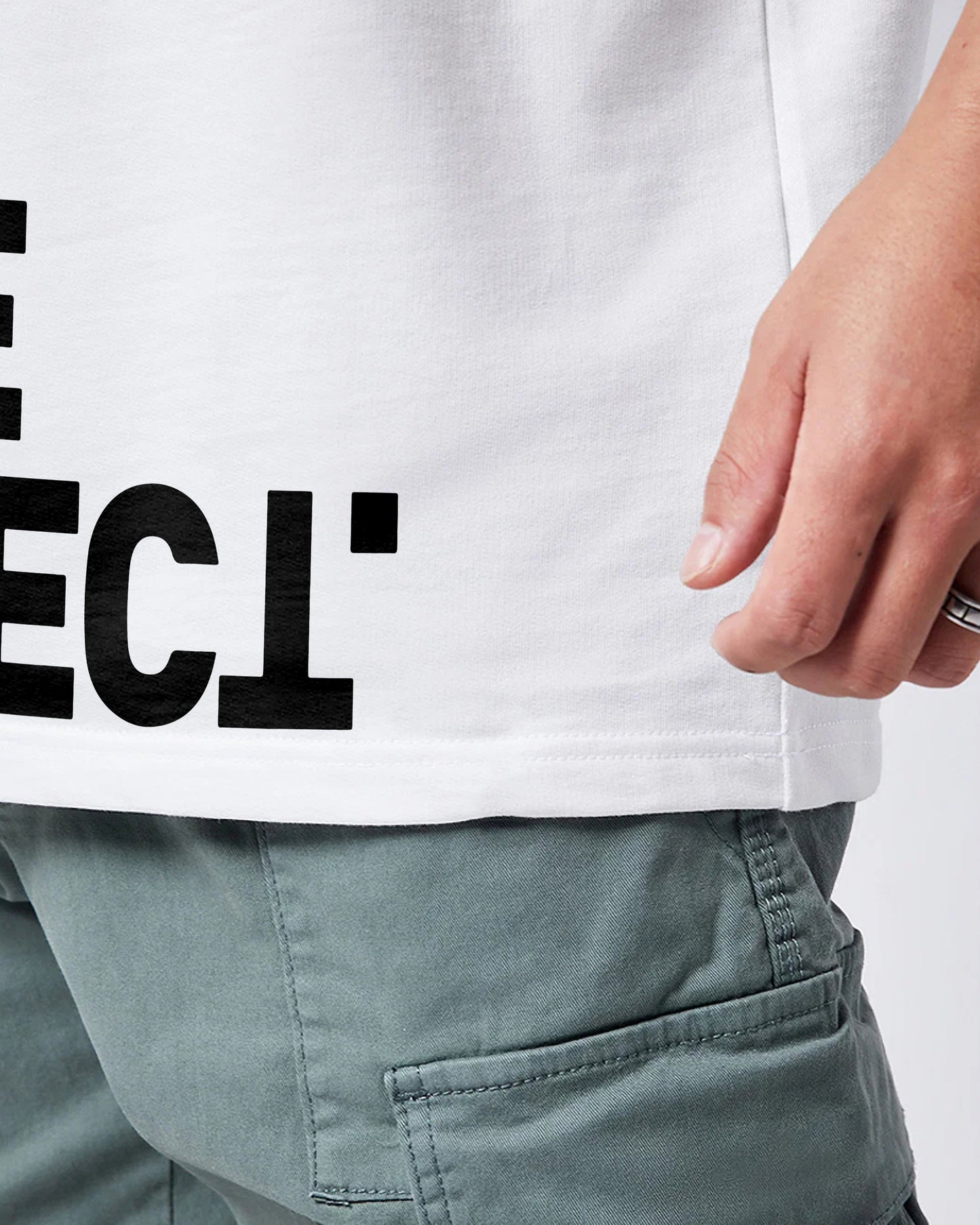 Imperfection Printed Oversized Tee White