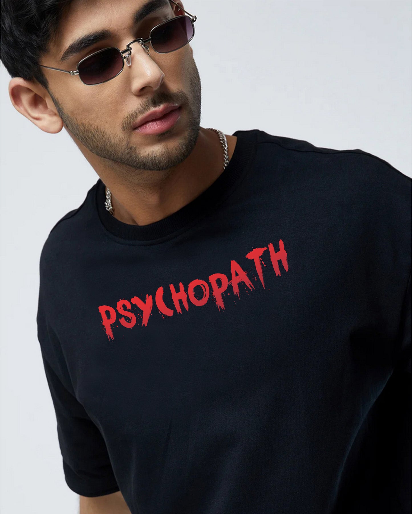 PENGUIN PSYCHOPATH CLAPPING BLACK OVERSIZED T-SHIRT