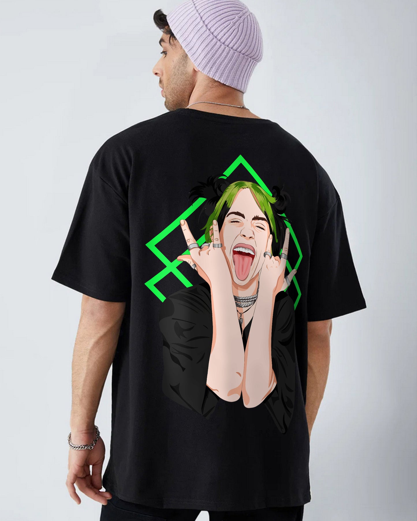 BILLIE EILISH MELODIES BLACK OVERSIZED T-SHIRT