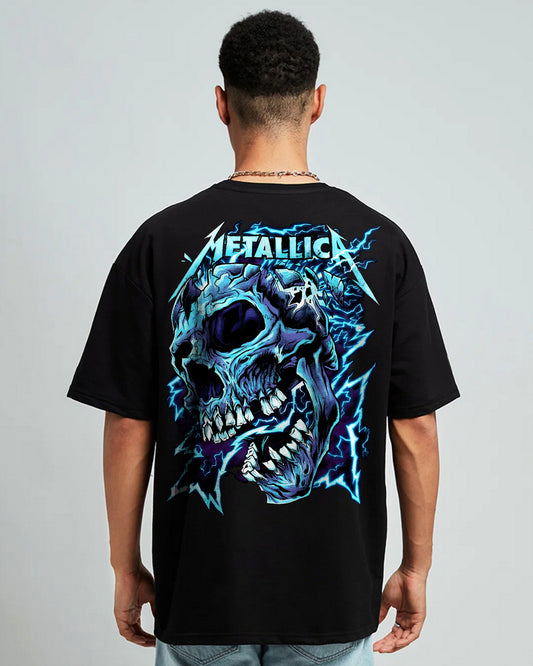 VENOM METALLIC RADIANCE BLACK OVERSIZED T-SHIRT