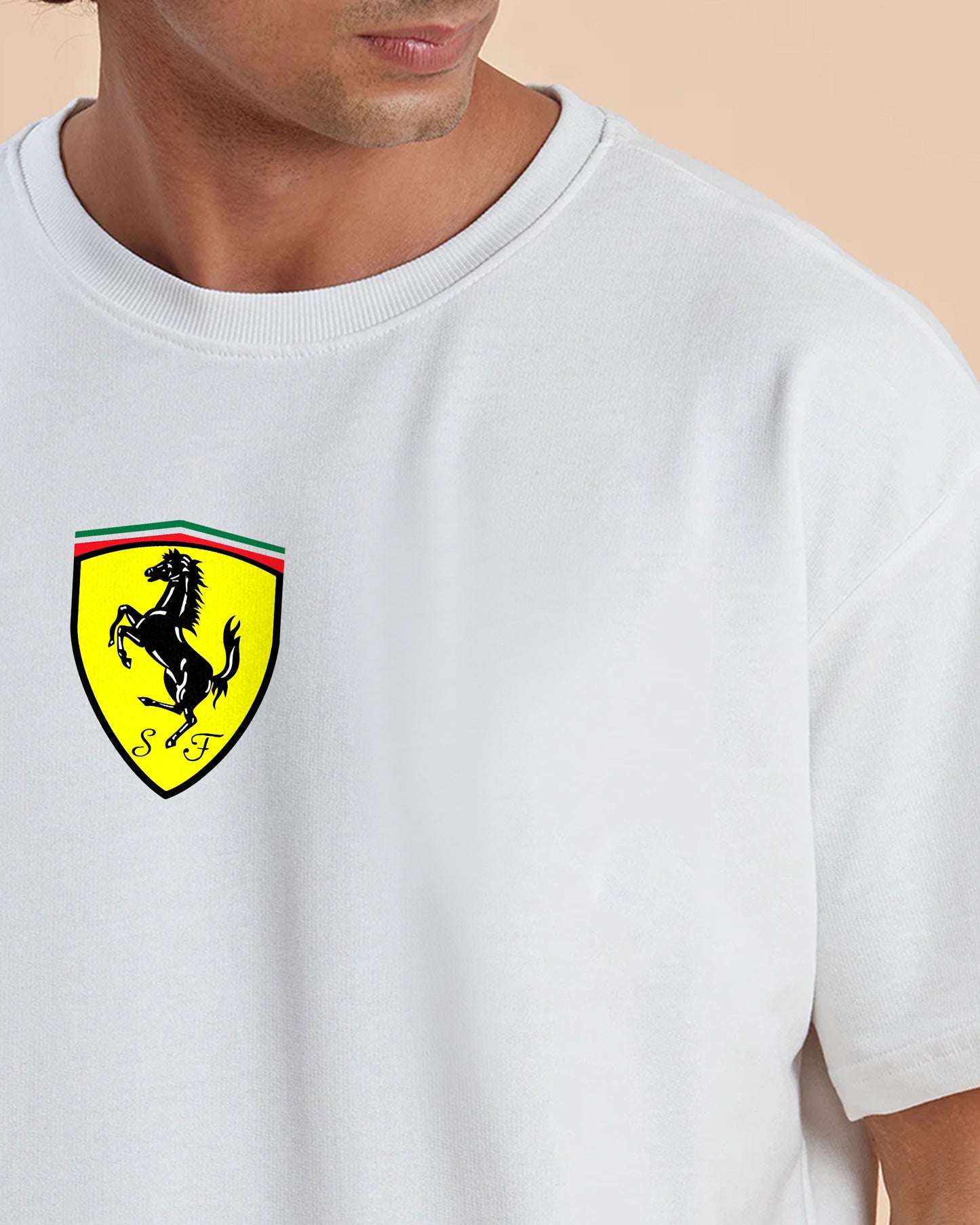 F1 Oversized White T-shirt