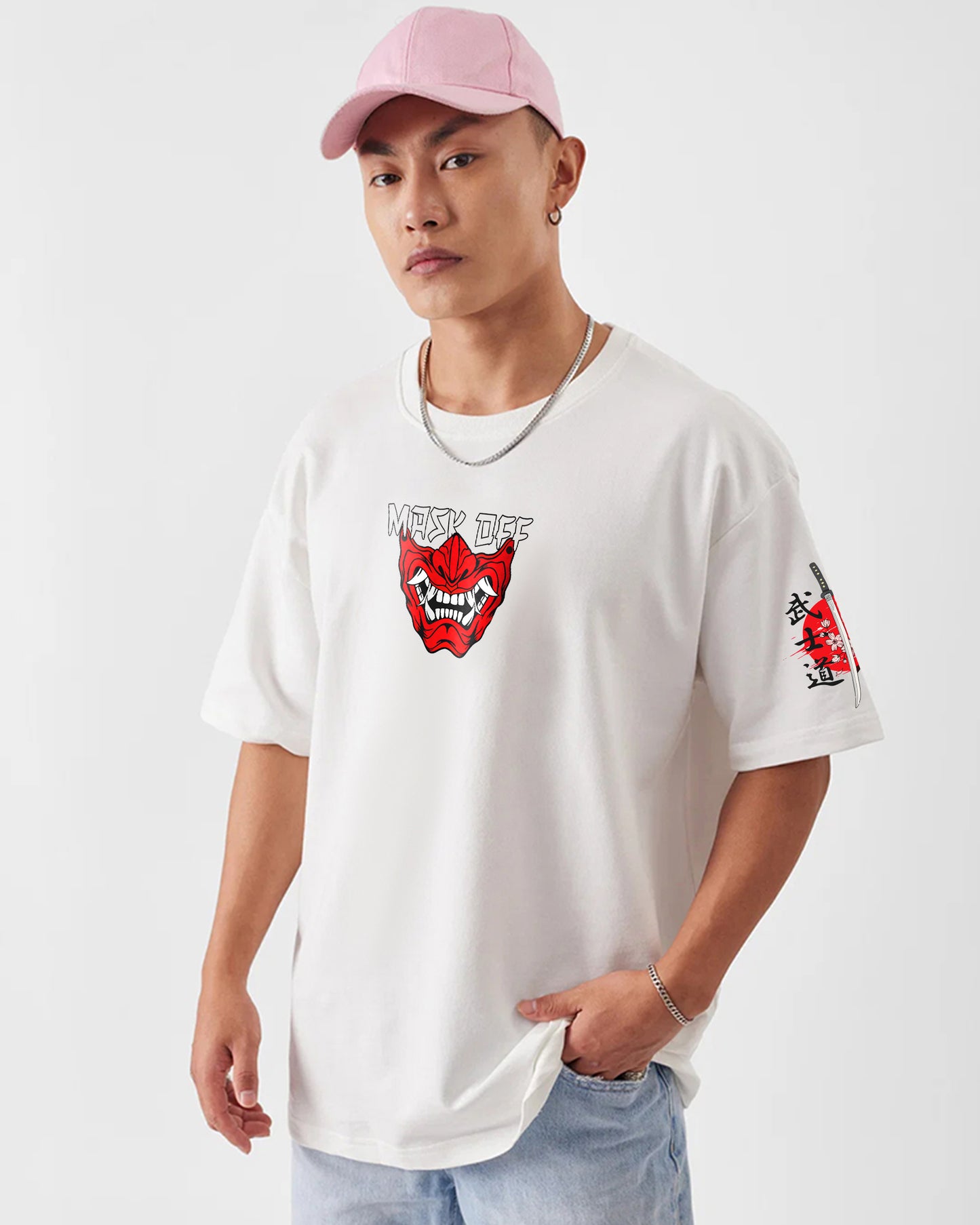 SAMURAI COBRA POISON WHITE OVERSIZED T-SHIRT