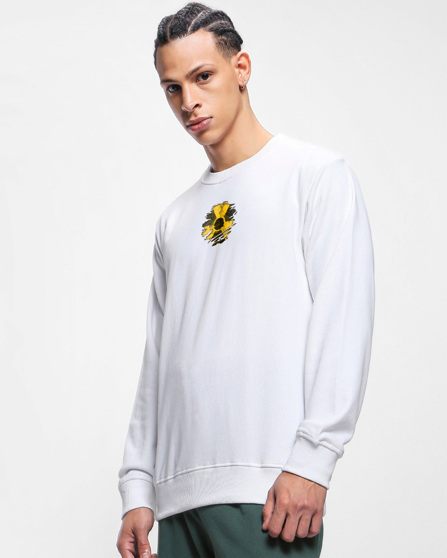 Zomboy White Regular Sweatshirt