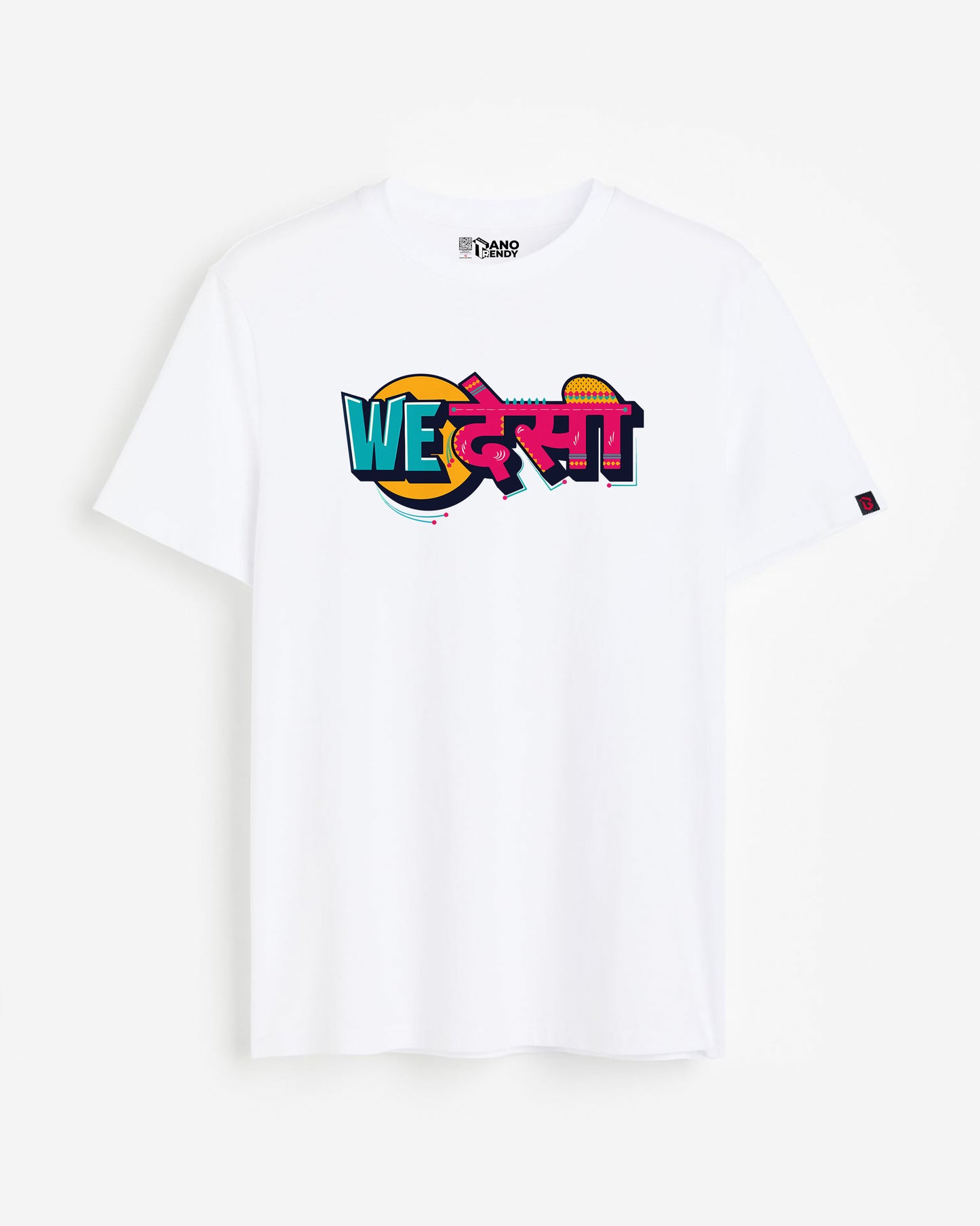 We Desi Regular Fit White T-shirt