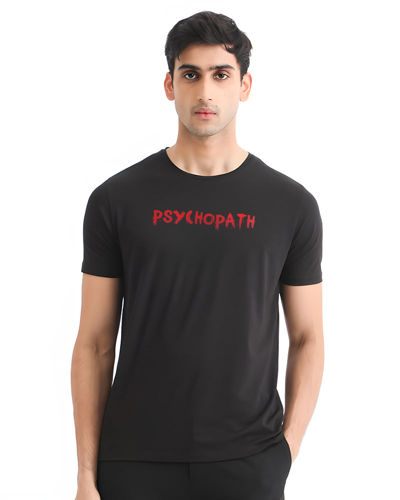 PENGUIN PSYCHOPATH CLAPPING BLACK REGULAR T-SHIRT