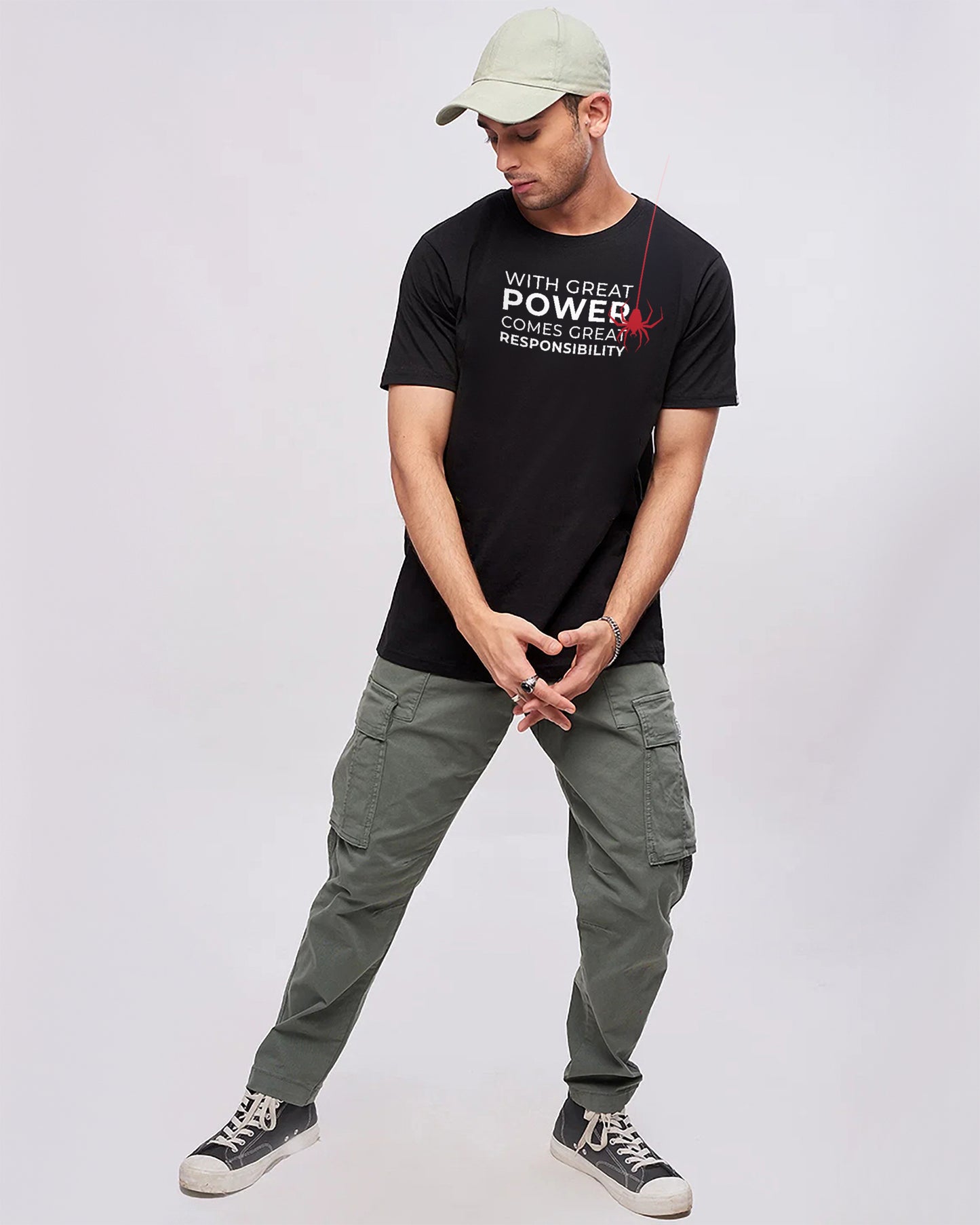 SPIDER-MAN POWER REGULAR BLACK T-SHIRT