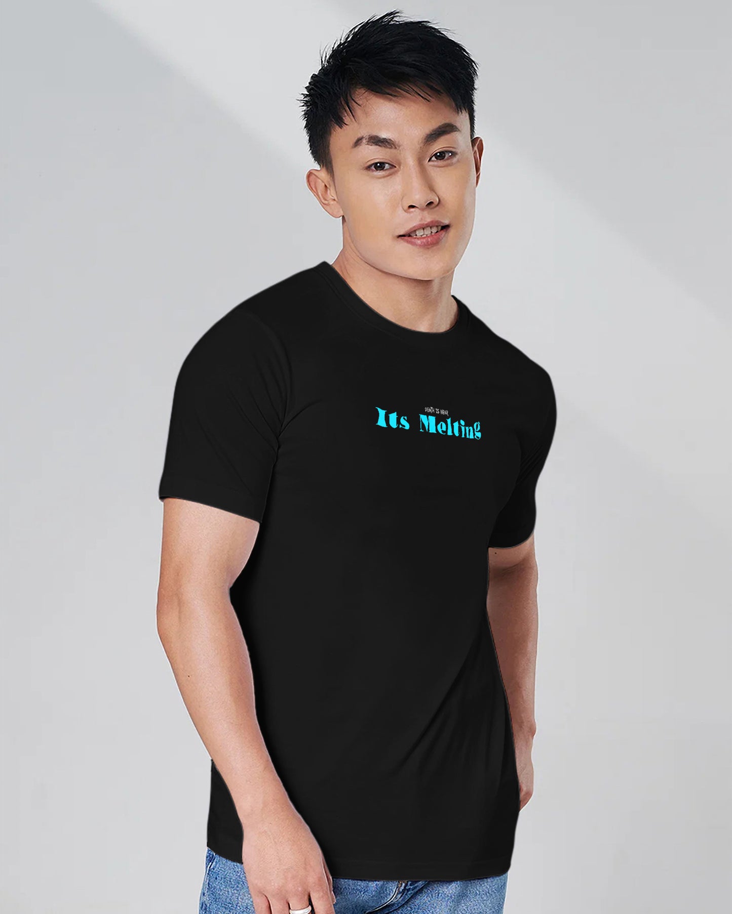 MELTING ICE AND BERG REGULAR FIT BLACK T-SHIRT