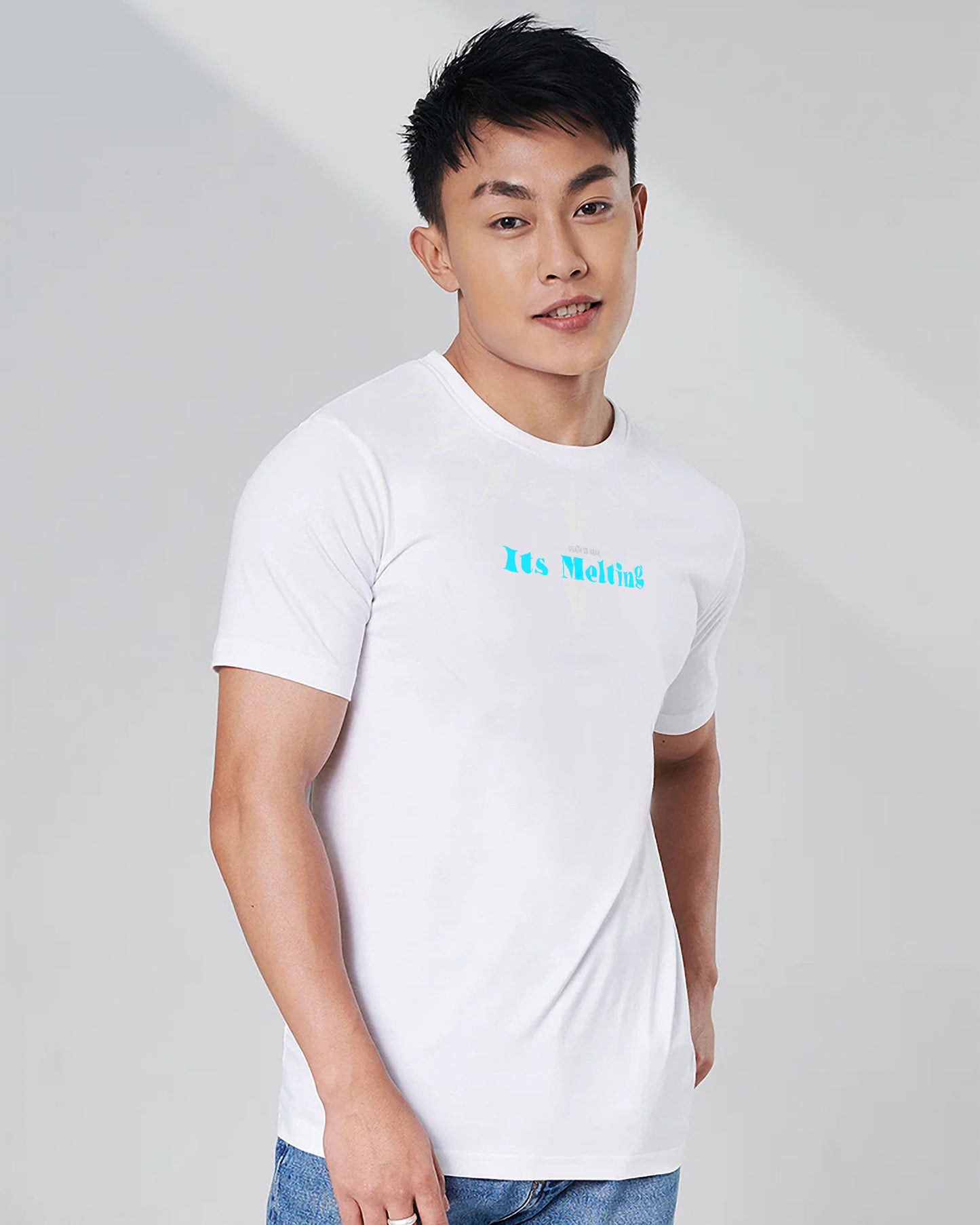 MELTING ICE AND CREAM WHITE T-SHIRT