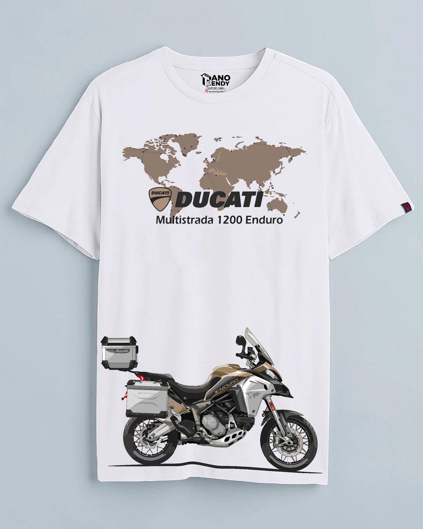 Ducati Printed Regular Fit Tee White