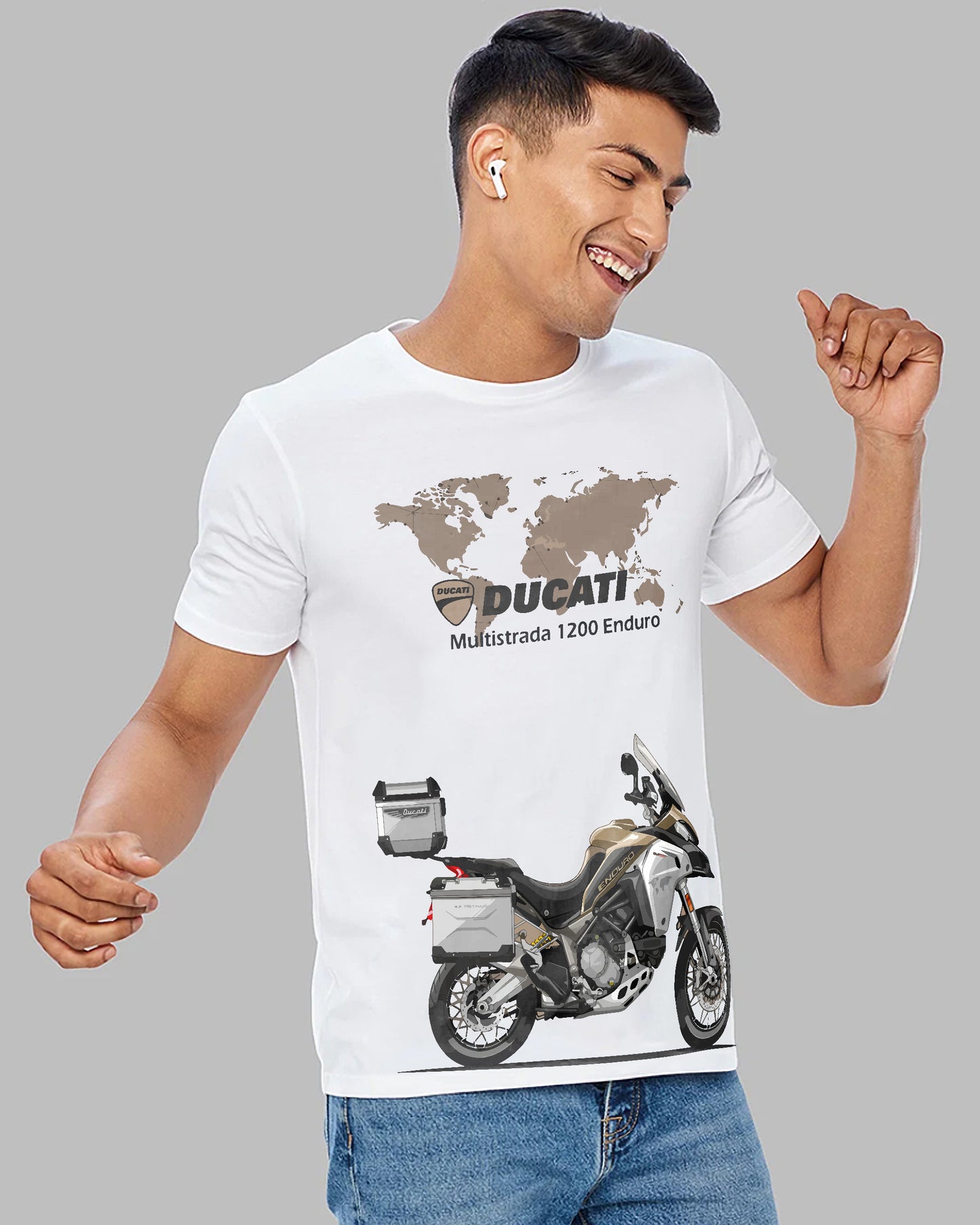 Ducati Printed Regular Fit Tee White