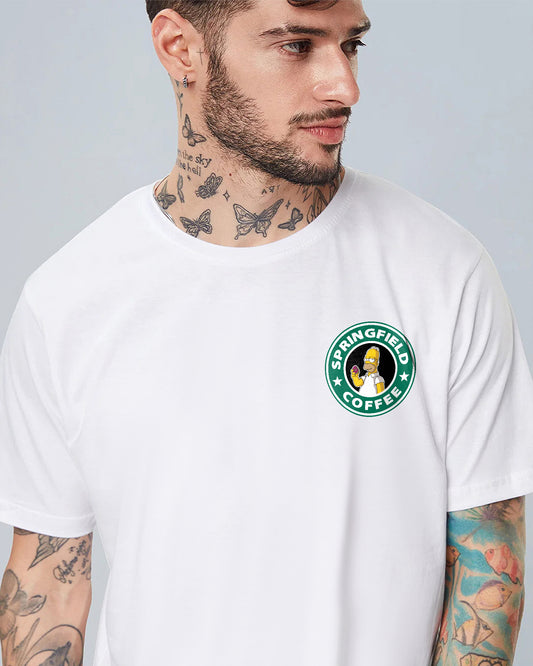 SIMSON SPRINGFIELD COFFEE WHITE T-SHIRT