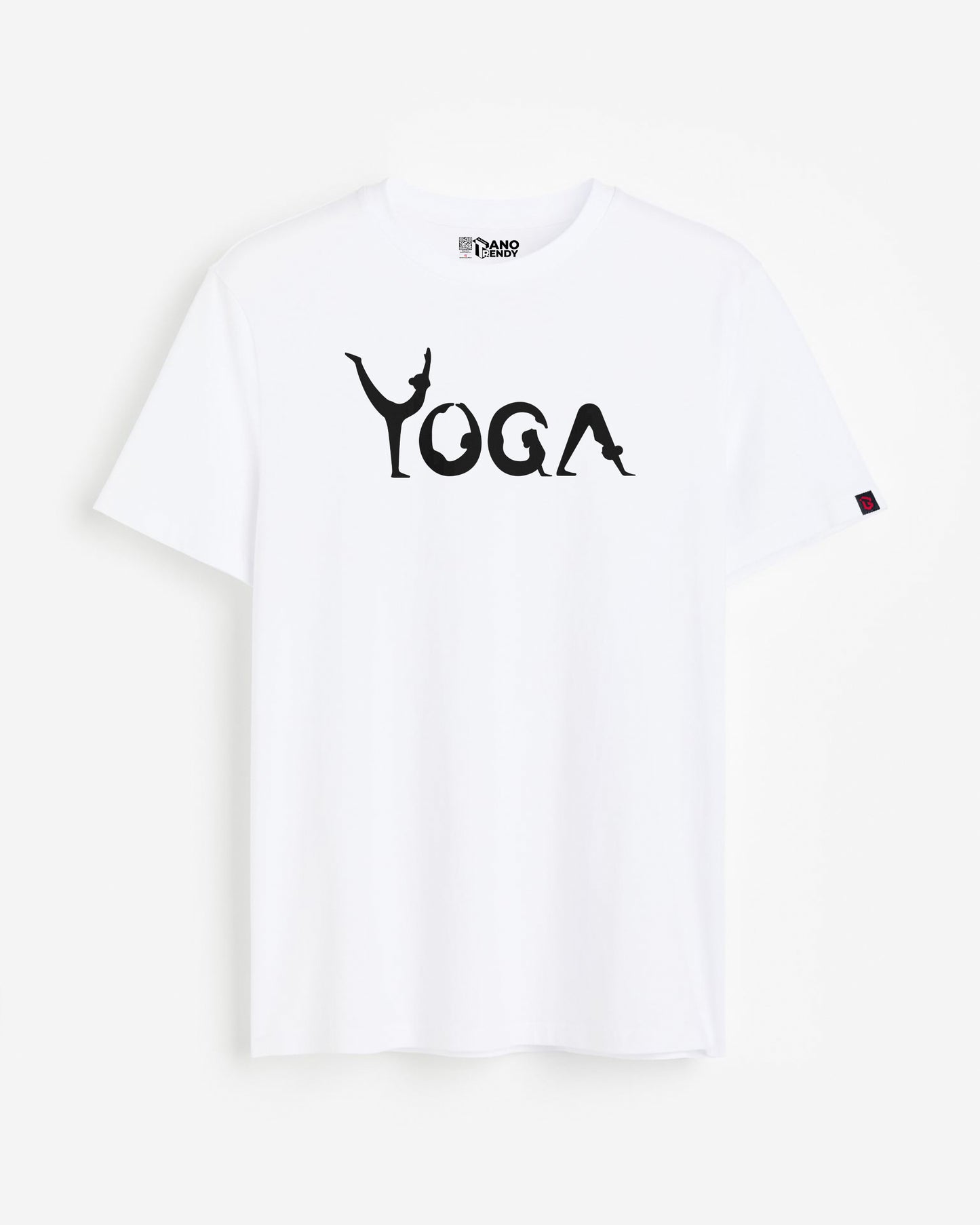 YOGA FIT AND ENERGETIC REGULAR FIT WHITE T-SHIRT